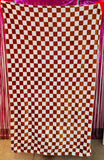 RTS Burnt Orange Checkered Throw Blanket