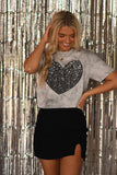 Faux Sequin Heart Tee