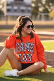 RTS Orange Checkered Game Day Sweatshirt