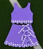 Custom Gingham Girls Two Piece Skirt Sets *Pre Order* *7 COLORS AVAILABLE*
