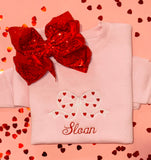 Custom Embroidered Girls Bow Sweatshirt