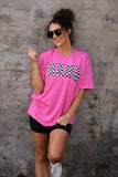 RTS Pink Checkered Mama Tee