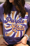 Purple and Gold Retro Tee