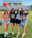 Custom Distressed Checkered Spirit Tee