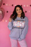 Teach Candy Heart Sweatshirt