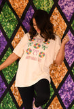 Happy Mardi Gras King Cake Tee/Long Sleeve Tee