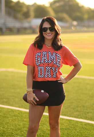 RTS Orange Checkered Game Day Tee