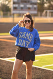 RTS Royal Blue Checkered Game Day Sweatshirt