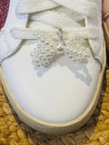 **SALE** Mini Pearl Bow Shoe Charms