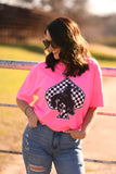 Checkered Bronc Card Tee