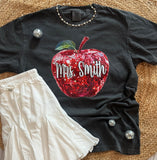 Custom Teacher Disco Apple Tee