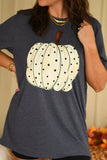 Navy Spotted Pumpkin Tee