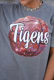 Custom Faux Glitter Basketball Tee