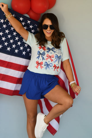 Red White & Blue Bows Tee