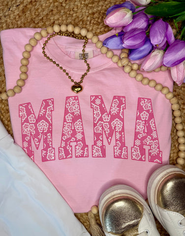 Pink Floral Mama Tee