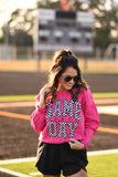 RTS Hot Pink Checkered Game Day Sweatshirt