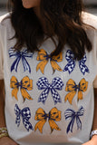 Purple and Gold Bows Tee