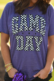 RTS Purple Checkered Game Day Tee