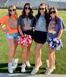 Custom Distressed Checkered Spirit Tee