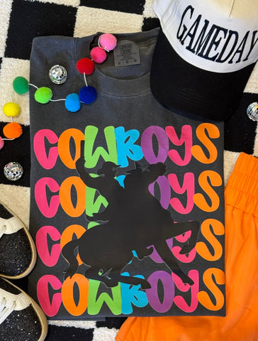 Cowboys Neon Mascot Tee