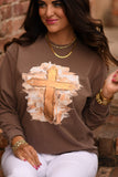 Gold Smudge Cross Tee/Long Sleeve