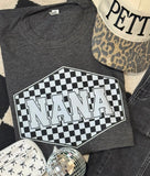 Nana Checkered Tee/Sweatshirt