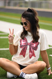 Cardinal Shiny Bow Tee
