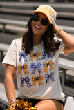 Purple and Gold Bows Tee