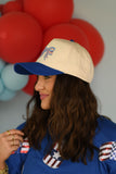 **SALE** Blue Patriotic embroidered Bow Hat