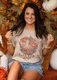 Thankful Floral Turkey Tee