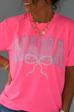 Mama Neon Pearl Bow Tee
