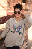 Faux Rhinestone Duck Sweatshirt