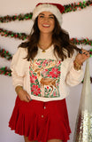 Floral Deer Sweatshirt