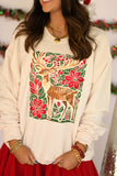 Floral Deer Sweatshirt