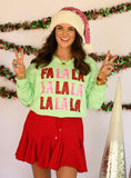 FA LA LA Faux Sequins Sweatshirts/Tee