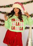 FA LA LA Faux Sequins Sweatshirts/Tee