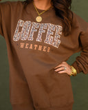 Coffee Weather Leopard Sweatshirt