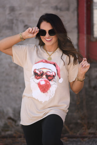 Bubblegum Santa Delta Tee