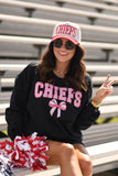 Chiefs Gingham Bow Sweatshirt
