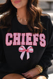 Chiefs Gingham Bow Sweatshirt