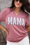 Mama Polka Dots V Neck Tee