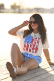 Floral Swatch Flag Tee