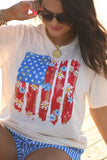 Floral Swatch Flag Tee