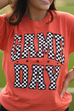 RTS Orange Checkered Game Day Tee