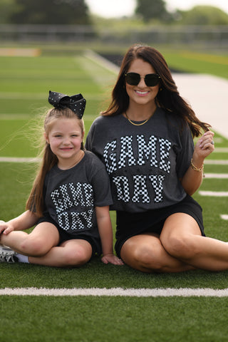 RTS Charcoal Checkered Game Day Tee