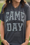 RTS Charcoal Checkered Game Day Tee