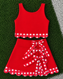 Custom Gingham Girls Two Piece Skirt Sets *Pre Order* *7 COLORS AVAILABLE*