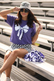 **SALE** RTS Purple Game Day Bow Tee