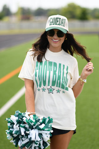 Green Football Stars Tee