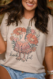 Thankful Floral Turkey Tee